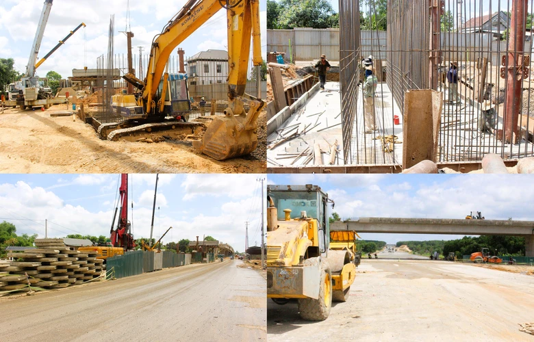 Cận cảnh 3 cầu vượt n&uacute;t giao cao tốc Vạn Ninh - Cam Lộ bứt ph&aacute; tiến độ sau khi c&oacute; mặt bằng- Ảnh 10.