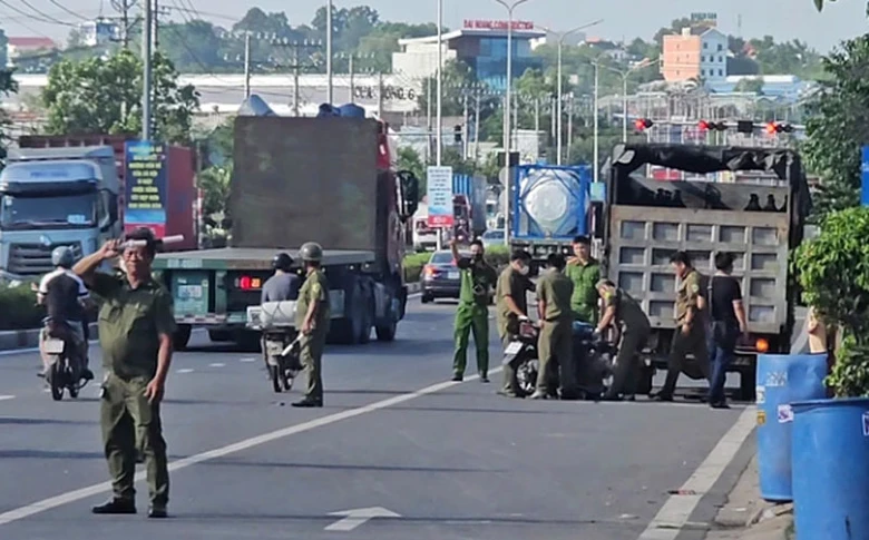 Hiện trường vụ tai nạn.