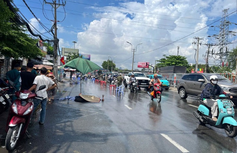 Hiện trường vụ tai nạn.