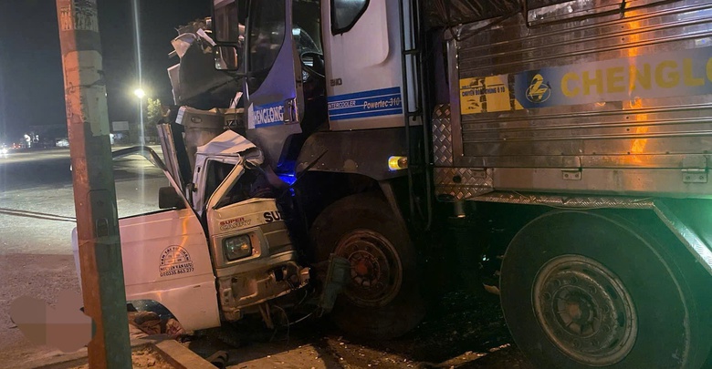 Hà Tĩnh: Hai xe tải đấu đầu trên quốc lộ, một tài xế tử vong- Ảnh 1. Hà Tĩnh: Hai xe tải đấu đầu trên quốc lộ, một tài xế tử vong- Ảnh 1.