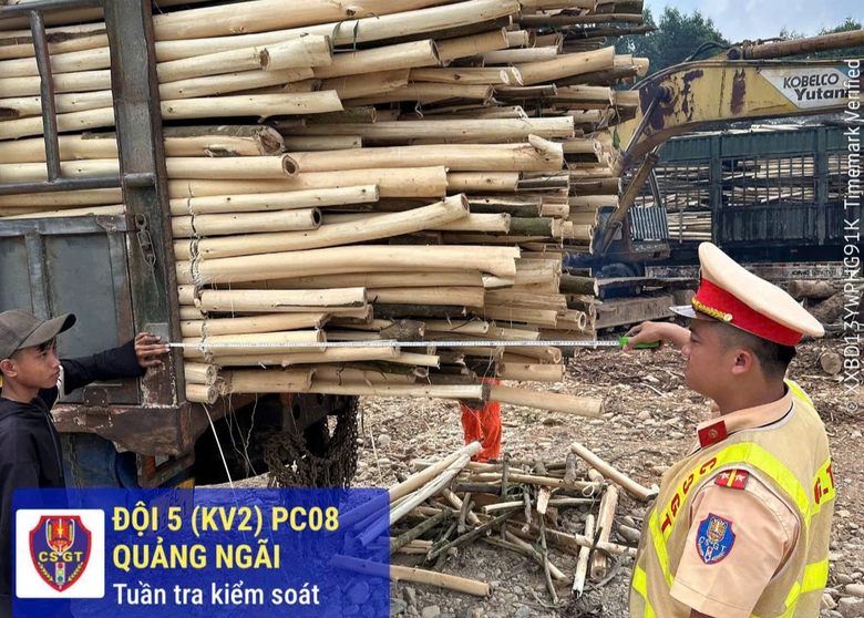 Quảng Ng&atilde;i lập lại trật tự giao th&ocirc;ng, xử nghi&ecirc;m xe qu&aacute; tải, qu&aacute; khổ- Ảnh 1.