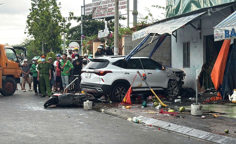 Hiện trường vụ tai nạn.