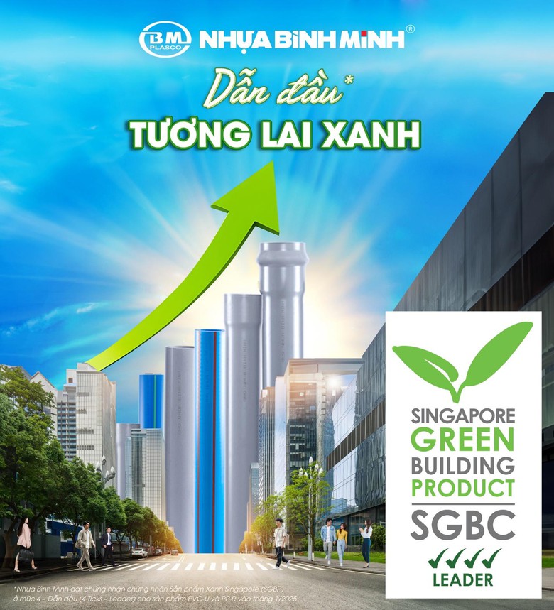 Nhựa B&igrave;nh Minh khẳng định vị thế với chứng nhận Sản phẩm Xanh SGBP- Ảnh 1.