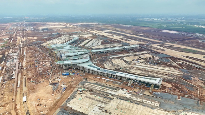 To&agrave;n cảnh chặng đầu thi c&ocirc;ng đường cất hạ c&aacute;nh thứ 2 s&acirc;n bay Long Th&agrave;nh- Ảnh 8.