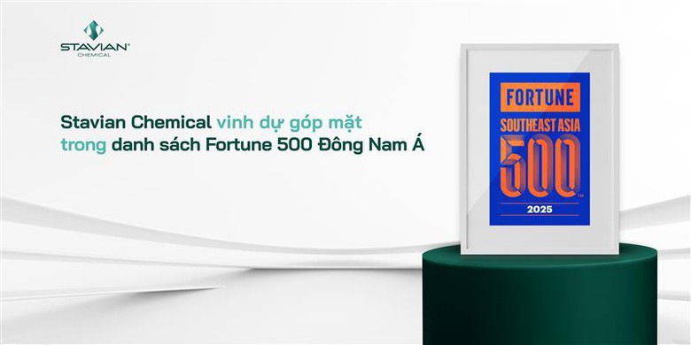 Stavian H&oacute;a chất được Fortune vinh danh Top 219 doanh nghiệp lớn nhất Đ&ocirc;ng Nam &Aacute; năm 2025- Ảnh 1.