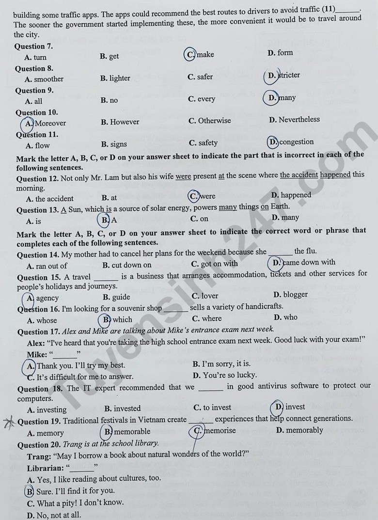 Đ&aacute;p &aacute;n đề thi tuyển sinh lớp 10 m&ocirc;n Tiếng Anh Hải Ph&ograve;ng năm 2025- Ảnh 4.