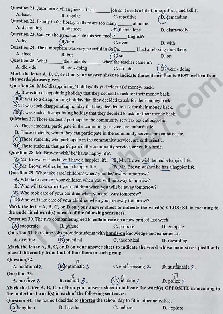 Đ&aacute;p &aacute;n đề thi tuyển sinh lớp 10 m&ocirc;n Tiếng Anh Hải Ph&ograve;ng năm 2025- Ảnh 5.