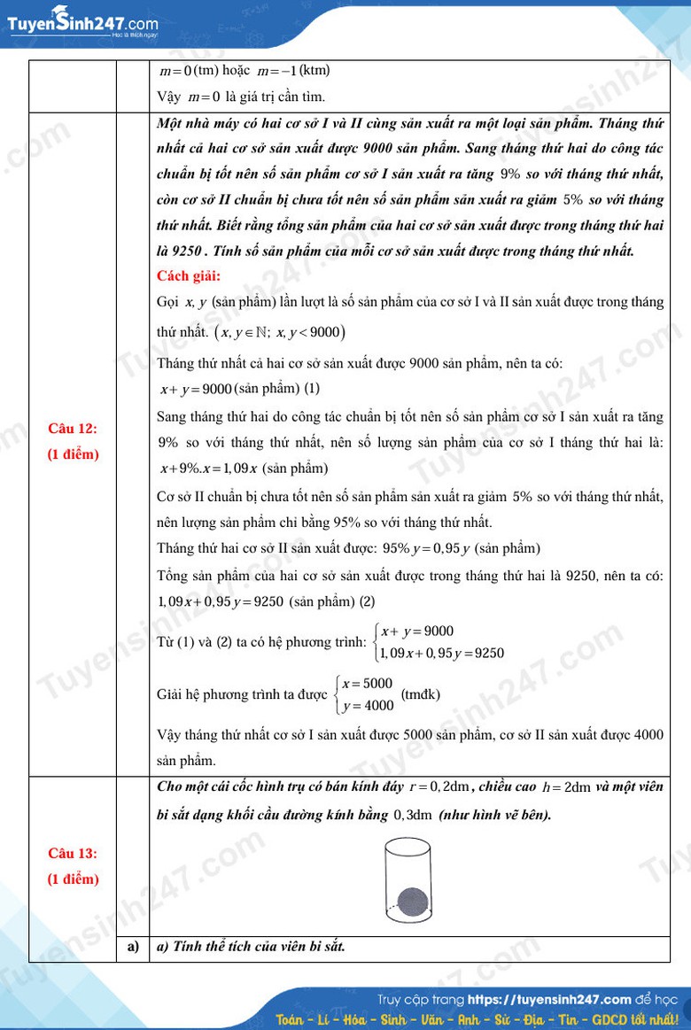 Đ&aacute;p &aacute;n đề thi tuyển sinh lớp 10 m&ocirc;n To&aacute;n Thanh H&oacute;a năm 2025- Ảnh 6.