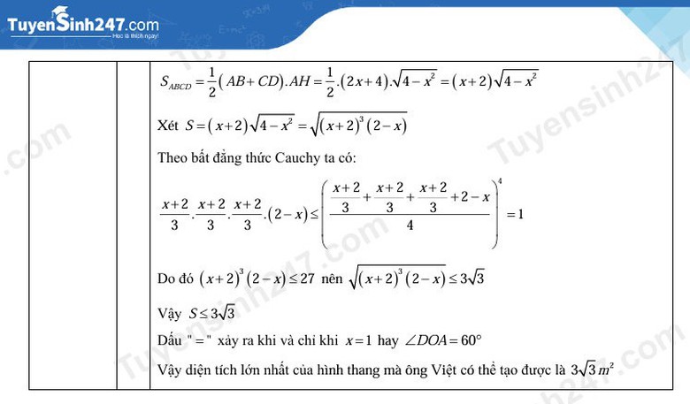 Đ&aacute;p &aacute;n đề thi tuyển sinh lớp 10 m&ocirc;n To&aacute;n Thanh H&oacute;a năm 2025- Ảnh 9.