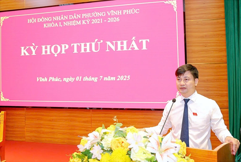 Ph&uacute; Thọ: Phường Vĩnh Ph&uacute;c tổ chức kỳ họp đầu ti&ecirc;n, sẵn s&agrave;ng vận h&agrave;nh bộ m&aacute;y mới- Ảnh 2.