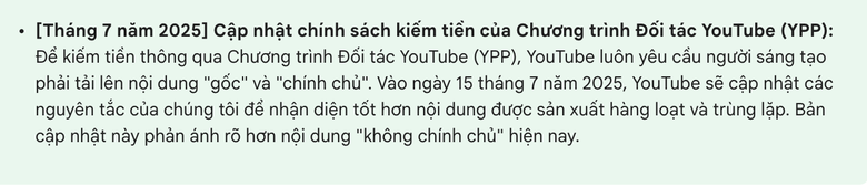 YouTube: Video AI bị &ldquo;tu&yacute;t c&ograve;i", thay đổi ch&iacute;nh s&aacute;ch kiếm tiền từ 15/7- Ảnh 1.