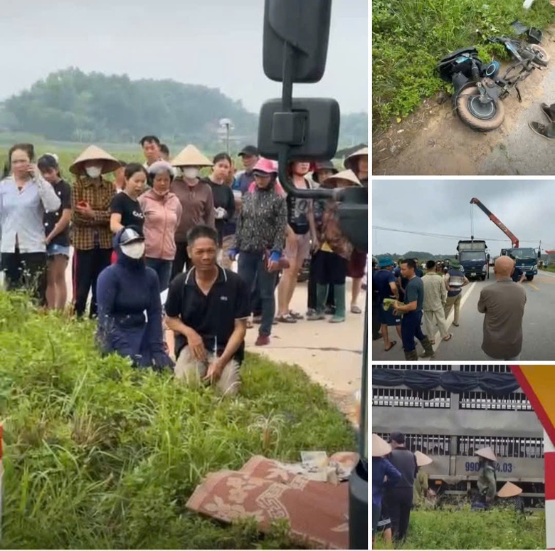 Xe tải va chạm với xe đạp điện, b&agrave; tử vong, ch&aacute;u bị thương ở Bắc Ninh- Ảnh 1.