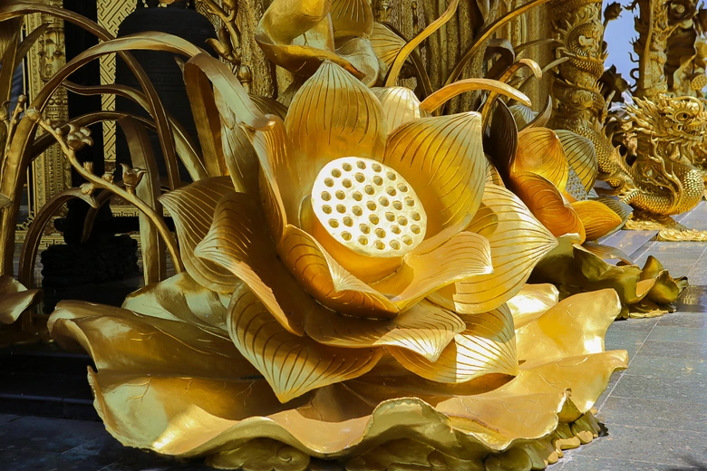 Chiêm ngưỡng ngôi chùa dát vàng độc đáo ở Hưng Yên- Ảnh 8. Chiêm ngưỡng ngôi chùa dát vàng độc đáo ở Hưng Yên- Ảnh 8.