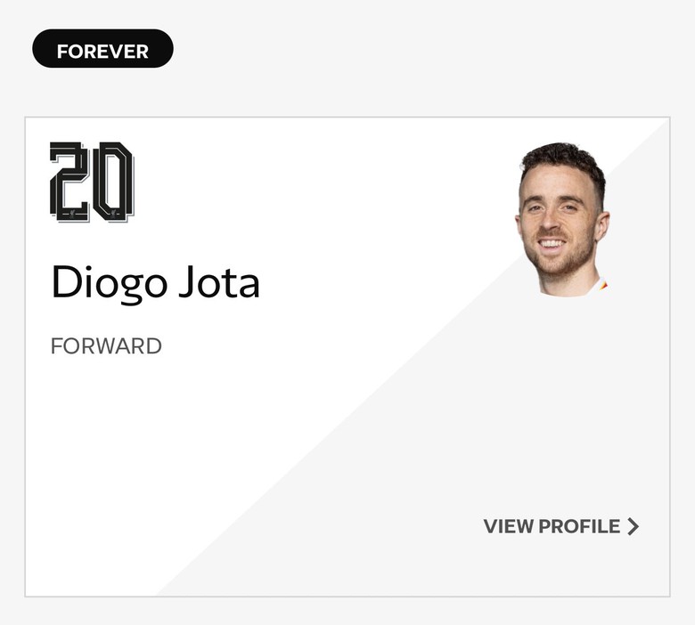 Liverpool đưa Diogo Jota v&agrave;o danh s&aacute;ch "Forever" tr&ecirc;n trang chủ CLB- Ảnh 1.
