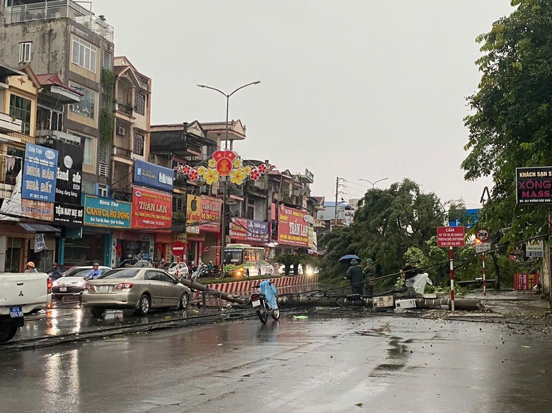 Th&aacute;i Nguy&ecirc;n: C&acirc;y đổ đ&egrave; tr&uacute;ng &ocirc; t&ocirc;, nhiều t&agrave;i sản hư hại  sau cơn gi&ocirc;ng lốc chiều 19/7- Ảnh 1.