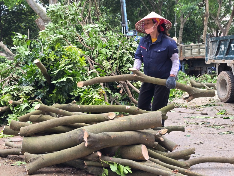 Hà Nội: Khẩn trương khắc phục hậu quả sau giông lốc, giải cứu ô tô, xe buýt mắc kẹt- Ảnh 16. Hà Nội: Khẩn trương khắc phục hậu quả sau giông lốc, giải cứu ô tô, xe buýt mắc kẹt- Ảnh 16.