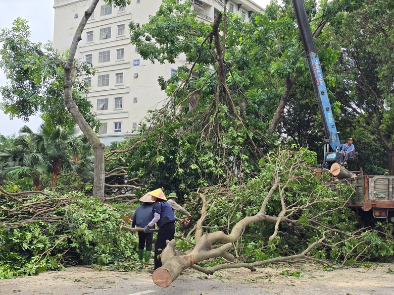 Hà Nội: Khẩn trương khắc phục hậu quả sau giông lốc, giải cứu ô tô, xe buýt mắc kẹt- Ảnh 14. Hà Nội: Khẩn trương khắc phục hậu quả sau giông lốc, giải cứu ô tô, xe buýt mắc kẹt- Ảnh 14.