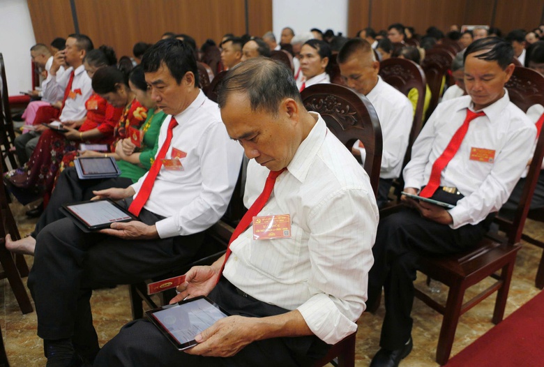 Đại hội điểm cơ sở đầu ti&ecirc;n ở L&agrave;o Cai diễn ra theo h&igrave;nh thức "đại hội số"- Ảnh 4.