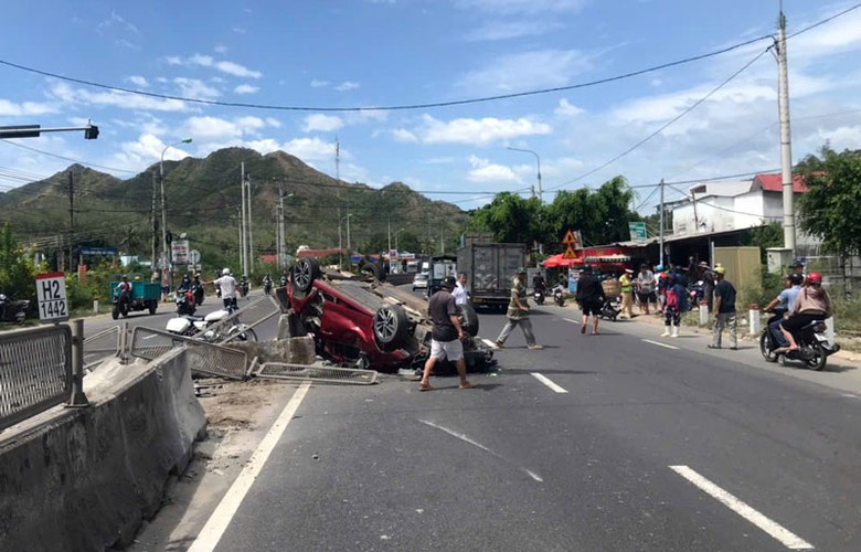 Hiện trường vụ tai nạn.