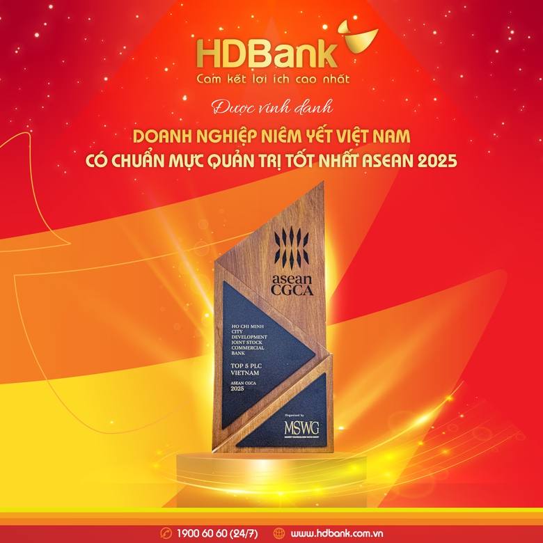 HDBank được vinh danh Top 5 doanh nghiệp quản trị chuẩn mực ASEAN 2025- Ảnh 1.