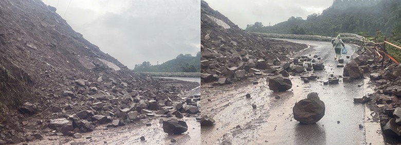 Khẩn trương xử lý đất đá sạt lở, đảm bảo giao thông tuyến đường lên cửa khẩu La Lay- Ảnh 2. Khẩn trương xử lý đất đá sạt lở, đảm bảo giao thông tuyến đường lên cửa khẩu La Lay- Ảnh 2.