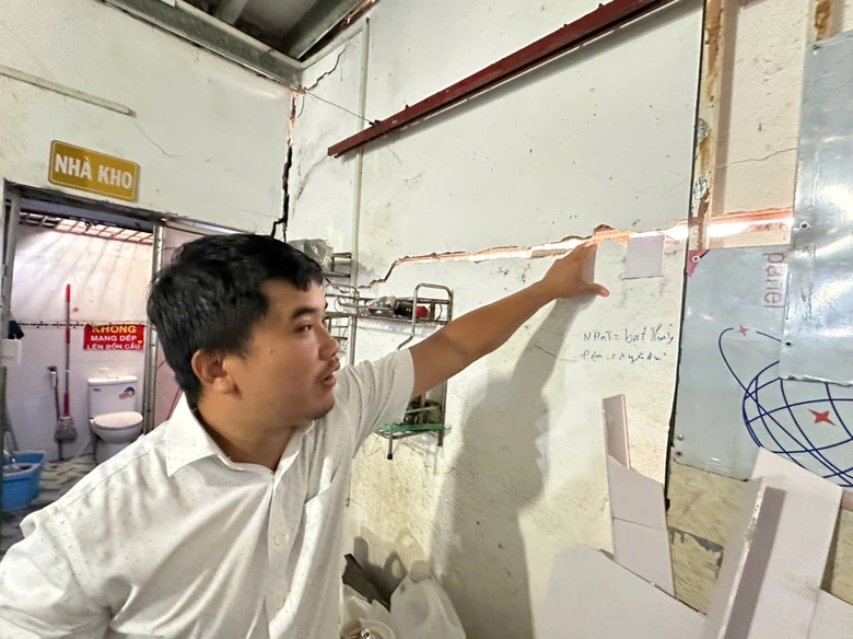 TP.HCM: Đ&igrave;nh chỉ thi c&ocirc;ng c&ocirc;ng tr&igrave;nh l&agrave;m nh&agrave; d&acirc;n nứt, sụt l&uacute;n- Ảnh 1.