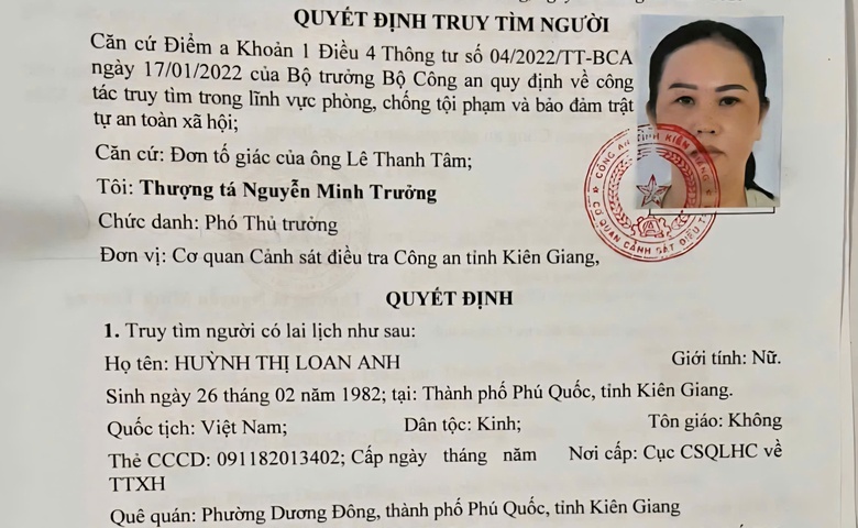 An Giang: Truy t&igrave;m người phụ nữ nhận tiền b&aacute;n đất 500 triệu đồng rồi bỏ trốn- Ảnh 1.