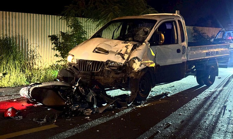 Hiện trường vụ tai nạn khiến 1 người tử vong.