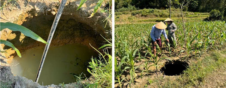 Th&aacute;i Nguy&ecirc;n: Hố sụt l&uacute;n bất ngờ xuất hiện gần đường d&acirc;n sinh- Ảnh 3.