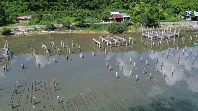 Huế: Chờ nh&agrave; đầu tư dẹp "ma trận" cọc b&ecirc; t&ocirc;ng tua tủa giữa vịnh Lăng C&ocirc;- Ảnh 1.