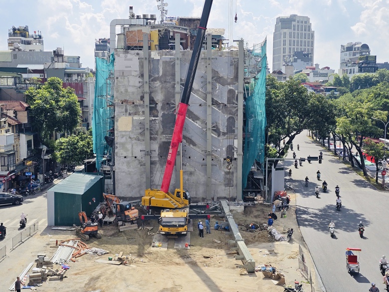 H&agrave; Nội: Khẩn trương ph&aacute; dỡ một phần nh&agrave; h&agrave;ng Thủy Tạ, kh&ocirc;i phục kiến tr&uacute;c c&ocirc;ng tr&igrave;nh- Ảnh 8.