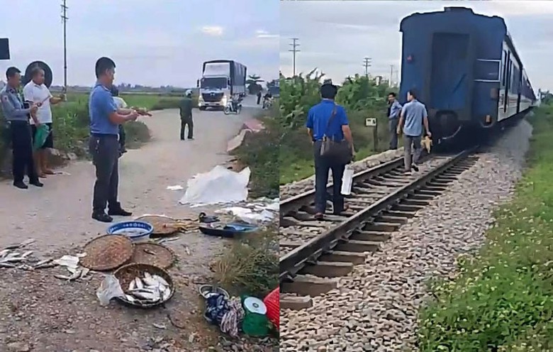 Hiện trường vụ tai nạn khiến người phụ nữ tử vong tại chỗ.