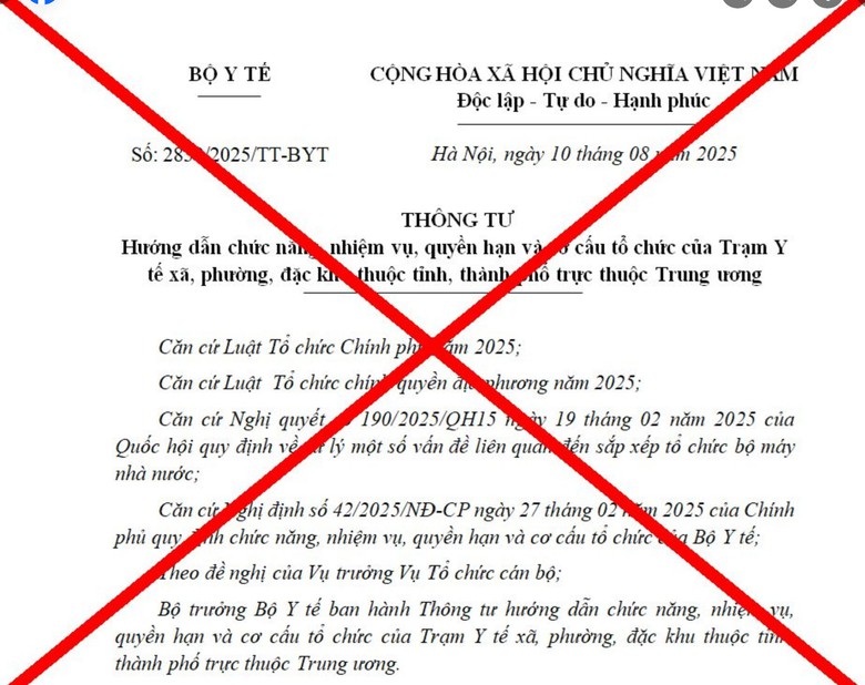 Bộ Y tế cảnh b&aacute;o th&ocirc;ng tin giả mạo về trạm y tế x&atilde;, phường- Ảnh 1.