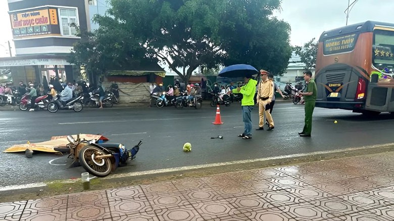 Hiện trường vụ tai nạn.