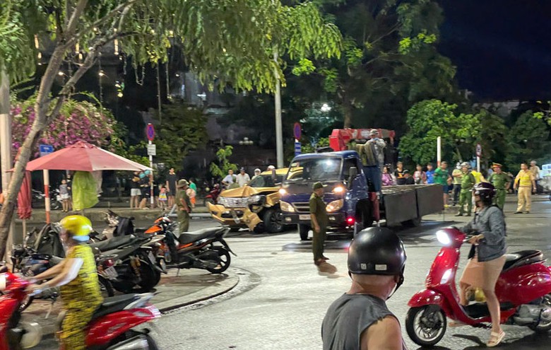 Hiện trường vụ tai nạn.