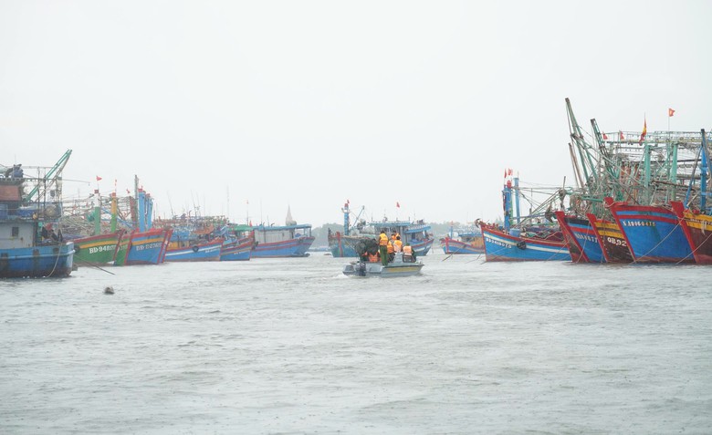 Quảng Trị: T&agrave;u thuyền về bến neo đậu, người d&acirc;n "gặt chạy b&atilde;o" chằng chống nh&agrave; cửa- Ảnh 11.