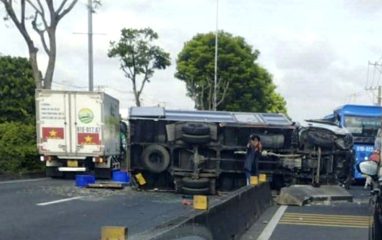 Hiện trường vụ tai nạn.