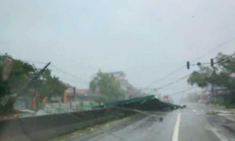 B&atilde;o số 5 quần thảo Nghệ An, đường phố Cửa L&ograve; ngập s&acirc;u, nhiều c&acirc;y xanh g&atilde;y đổ- Ảnh 7.