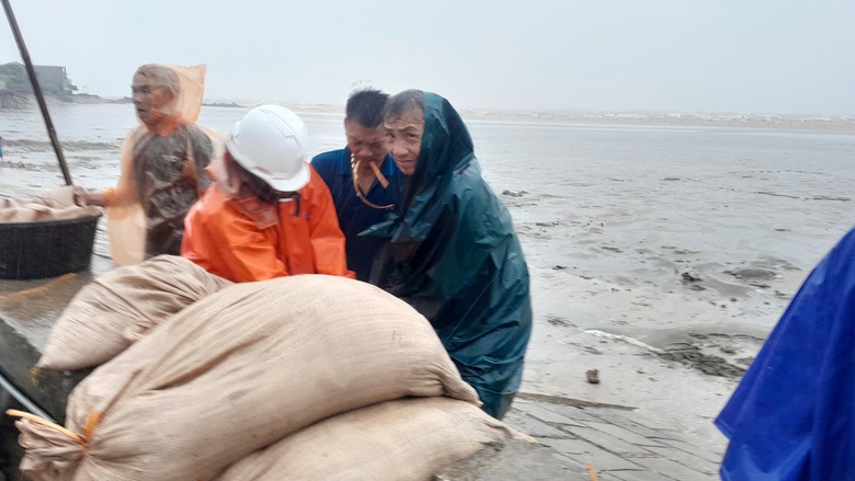 B&atilde;o số 5 quần thảo Nghệ An, đường phố Cửa L&ograve; ngập s&acirc;u, nhiều c&acirc;y xanh g&atilde;y đổ- Ảnh 49.