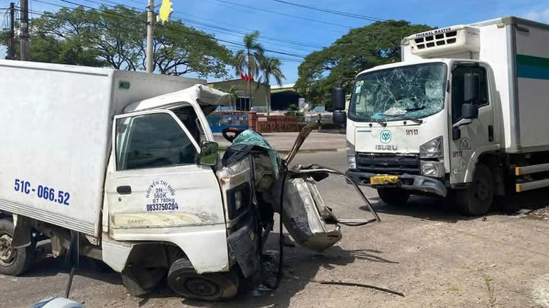 Hiện trường xảy ra vụ tai nạn.