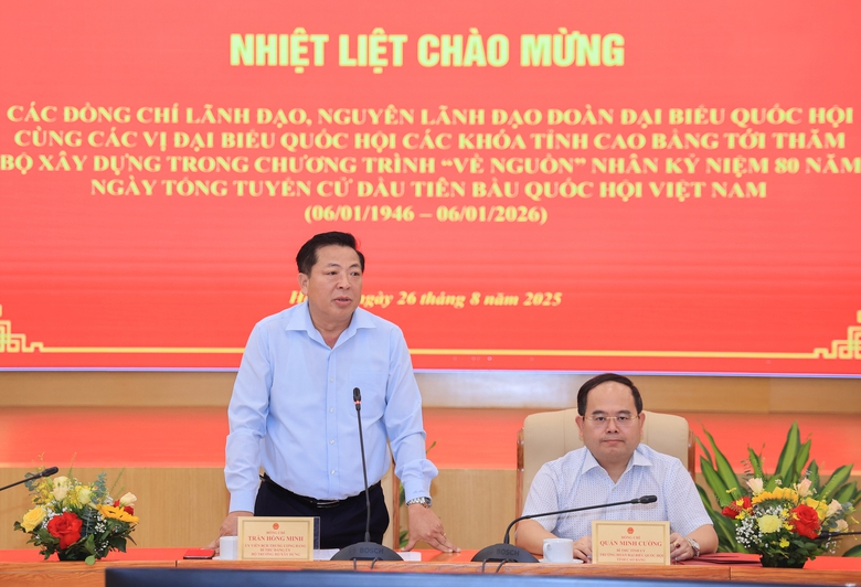 Bộ trưởng Trần Hồng Minh: Đột phá hạ tầng thúc đẩy Cao Bằng phát triển kinh tế - xã hội- Ảnh 3. Bộ trưởng Trần Hồng Minh: Đột phá hạ tầng thúc đẩy Cao Bằng phát triển kinh tế - xã hội- Ảnh 3.
