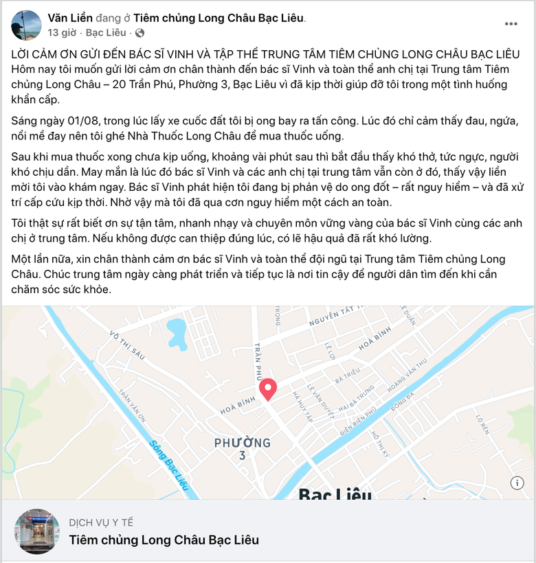 Người đ&agrave;n &ocirc;ng sốc phản vệ độ 3 do ong đốt được đội b&aacute;c sĩ Long Ch&acirc;u cứu nguy- Ảnh 2.