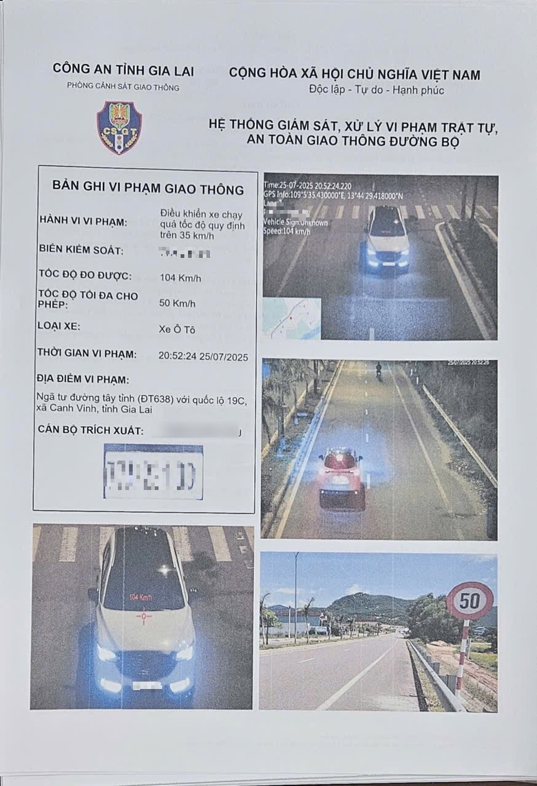 Gia Lai: Truy t&igrave;m "qu&aacute;i xế" ph&oacute;ng 104km/h ngay khu vực giao lộ- Ảnh 1.