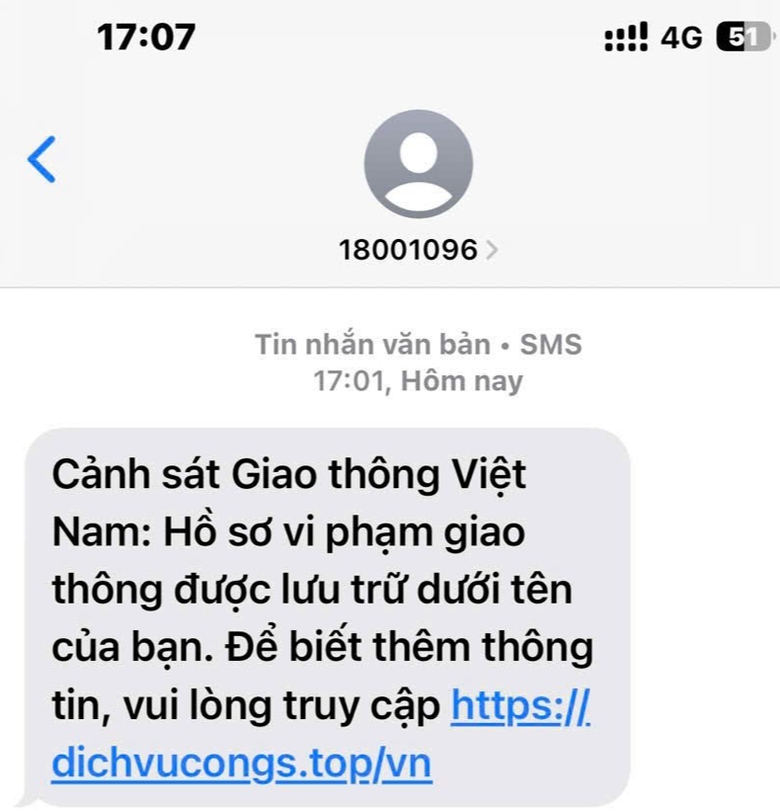 Cảnh b&aacute;o lừa đảo nộp phạt vi phạm giao th&ocirc;ng qua Cổng Dịch vụ c&ocirc;ng Quốc gia- Ảnh 1.