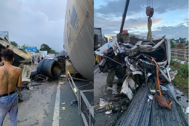 Vụ tai nạn khiến c&aacute;c xe hư hỏng nghi&ecirc;m trọng.