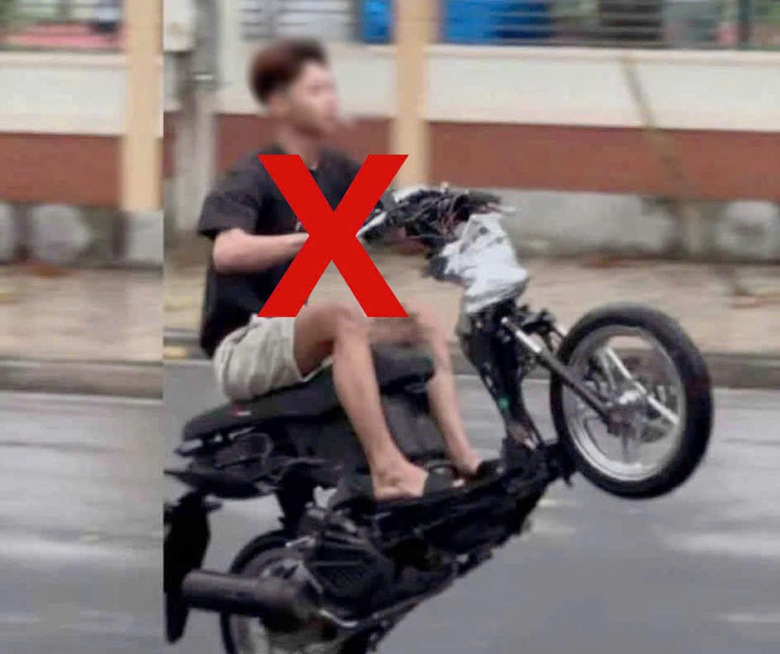 Xử l&yacute; thanh ni&ecirc;n bốc đầu xe m&aacute;y tr&ecirc;n phố rồi quay clip đăng l&ecirc;n mạng c&acirc;u view- Ảnh 2.