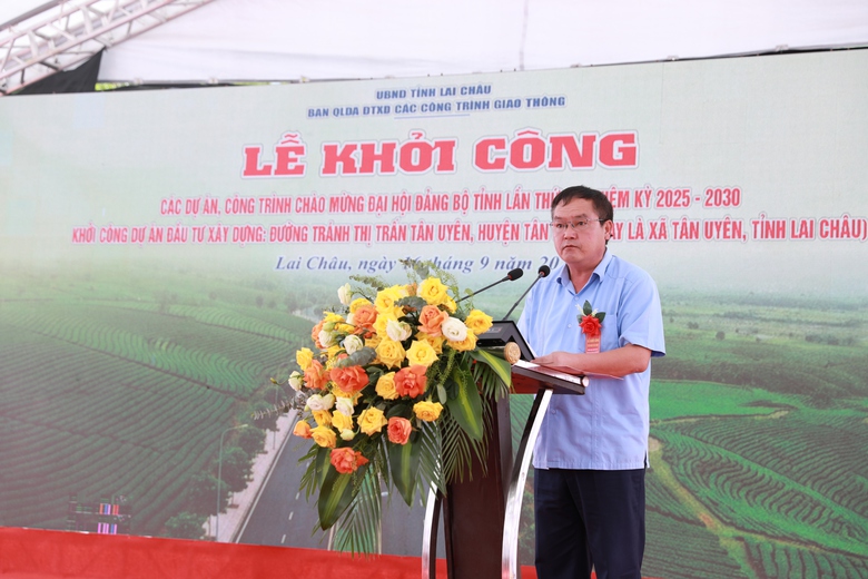 Khởi c&ocirc;ng dự &aacute;n đường tr&aacute;nh 100 tỷ đồng ở Lai Ch&acirc;u- Ảnh 1.