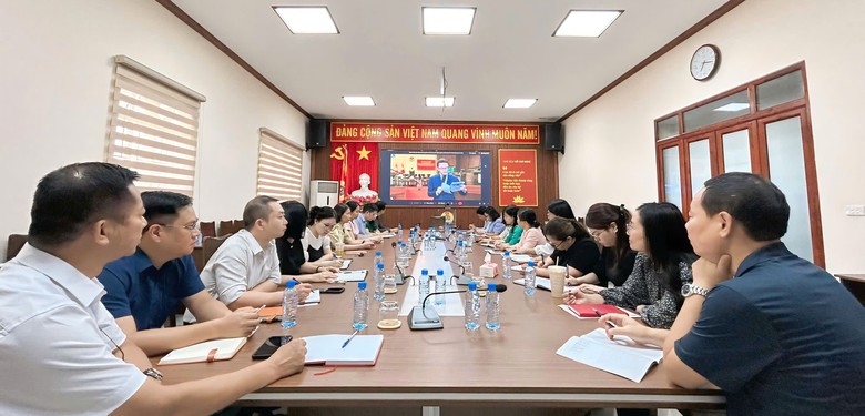 Đảng bộ Bộ X&acirc;y dựng kết nối Hội nghị to&agrave;n quốc qu&aacute;n triệt 4 Nghị quyết của Bộ Ch&iacute;nh trị- Ảnh 8.