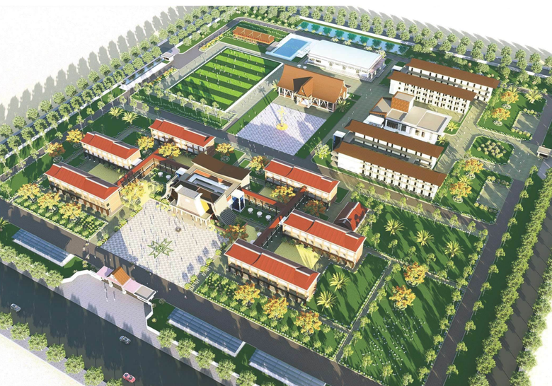 Một thiết kế mẫu Trường nội tr&uacute; li&ecirc;n cấp tại x&atilde; bi&ecirc;n giới đất liền v&ugrave;ng Nam Trung Bộ.