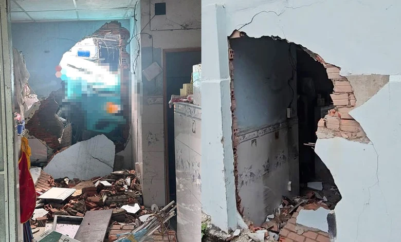 Hiện trường vụ tai nạn.